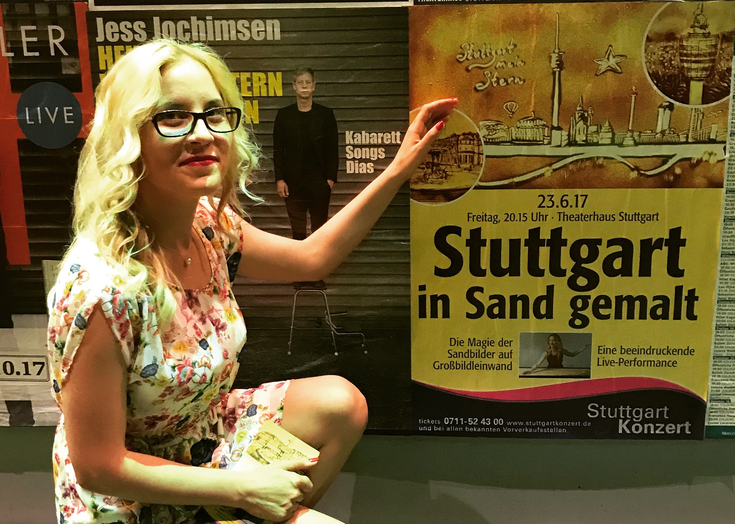 Stuttgart in Sand gemalt Sommer Show